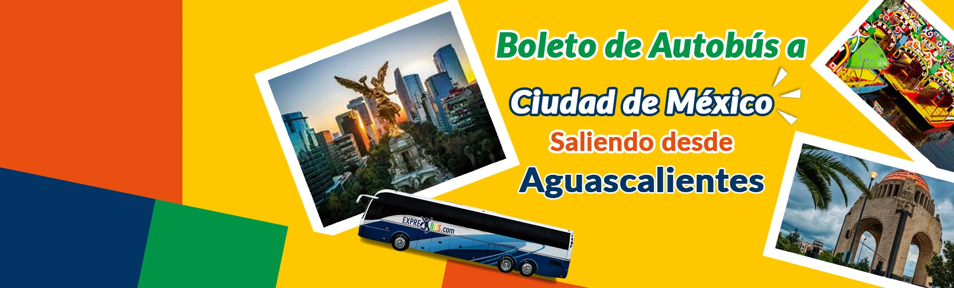 boleto de autobús Exprebus viajando desde sus sucursales en Aguascalientes hacia CDMX Politécnico