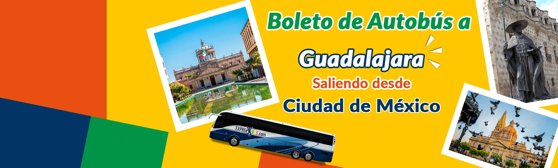 boleto de autobús Exprebus viajando de Politécnico CDMX hacia Guadalajara con llegada cercana a la central