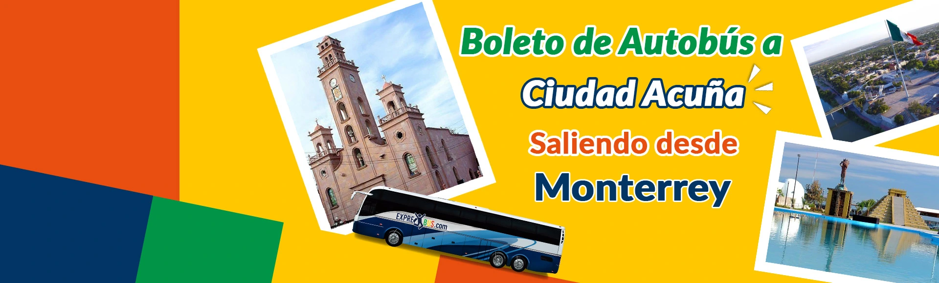 Autobús Exprebus viajando de Monterrey hacia Ciudad Acuña